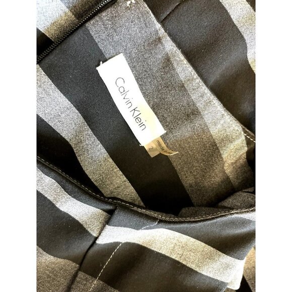 Calvin Klein Black Grey Ponte Sheath Dress  2 - Picture 11 of 13